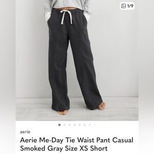 Aerie Me-Day Tie Waist Pant Casual
Smoked Gray Size XS Short